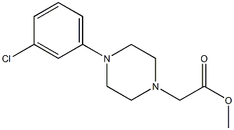 methyl 2-[4-(3-chlorophenyl)piperazin-1-yl]acetate Struktur