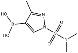 (1-(N,N-dimethylsulfamoyl)-3-methyl-1H-pyrazol-4-yl)boronic acid Struktur