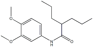 N-(3,4-dimethoxyphenyl)-2-propylpentanamide Struktur