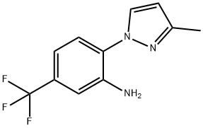 2-(3-methyl-1H-pyrazol-1-yl)-5-(trifluoromethyl)aniline Struktur