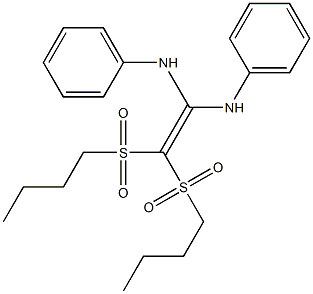 N-[1-anilino-2,2-bis(butylsulfonyl)vinyl]-N-phenylamine Struktur