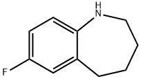 7-Fluoro-2,3,4,5-tetrahydro-1H-benzo[b]azepine Struktur