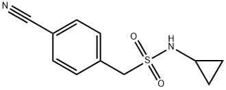 1-(4-cyanophenyl)-N-cyclopropylmethanesulfonamide Struktur