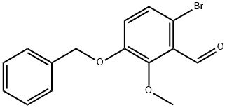 Benzaldehyde, 6-bromo-2-methoxy-3-(phenylmethoxy)- Struktur