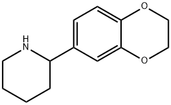 2-(2,3-dihydro-1,4-benzodioxin-6-yl)piperidine Struktur