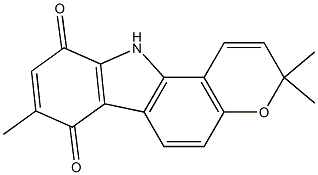 3,11-Dihydro-3,3,8-trimethylpyrano[3,2-a]carbazole-7,10-dione Struktur