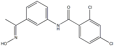 2,4-dichloro-N-{3-[1-(hydroxyimino)ethyl]phenyl}benzamide Struktur