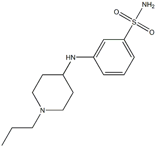 3-[(1-propylpiperidin-4-yl)amino]benzene-1-sulfonamide Struktur