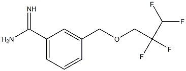 3-[(2,2,3,3-tetrafluoropropoxy)methyl]benzene-1-carboximidamide Struktur