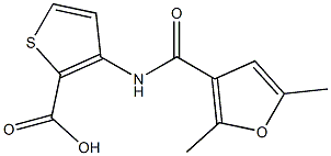 3-[(2,5-dimethyl-3-furoyl)amino]thiophene-2-carboxylic acid Struktur