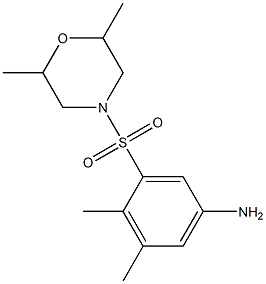 3-[(2,6-dimethylmorpholine-4-)sulfonyl]-4,5-dimethylaniline Struktur