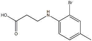 3-[(2-bromo-4-methylphenyl)amino]propanoic acid Struktur