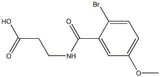 3-[(2-bromo-5-methoxybenzoyl)amino]propanoic acid Struktur