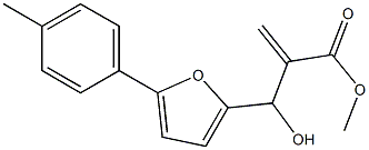 methyl 2-{hydroxy[5-(4-methylphenyl)furan-2-yl]methyl}prop-2-enoate Struktur