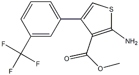 methyl 2-amino-4-[3-(trifluoromethyl)phenyl]thiophene-3-carboxylate Struktur