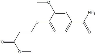 methyl 3-(4-carbamoyl-2-methoxyphenoxy)propanoate Struktur