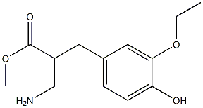 methyl 3-amino-2-[(3-ethoxy-4-hydroxyphenyl)methyl]propanoate Struktur