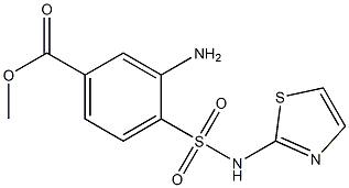 methyl 3-amino-4-(1,3-thiazol-2-ylsulfamoyl)benzoate Struktur