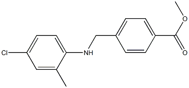 methyl 4-{[(4-chloro-2-methylphenyl)amino]methyl}benzoate Struktur