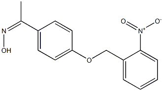 N-(1-{4-[(2-nitrophenyl)methoxy]phenyl}ethylidene)hydroxylamine Struktur