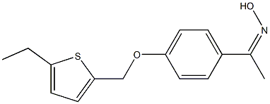 N-(1-{4-[(5-ethylthiophen-2-yl)methoxy]phenyl}ethylidene)hydroxylamine Struktur