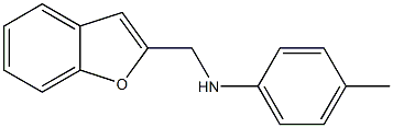 N-(1-benzofuran-2-ylmethyl)-4-methylaniline Struktur