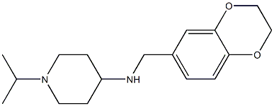 N-(2,3-dihydro-1,4-benzodioxin-6-ylmethyl)-1-(propan-2-yl)piperidin-4-amine Struktur