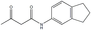 N-(2,3-dihydro-1H-inden-5-yl)-3-oxobutanamide Struktur