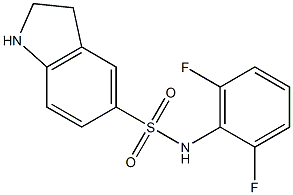 N-(2,6-difluorophenyl)-2,3-dihydro-1H-indole-5-sulfonamide Struktur