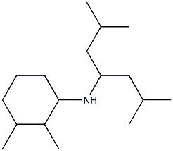 N-(2,6-dimethylheptan-4-yl)-2,3-dimethylcyclohexan-1-amine Struktur