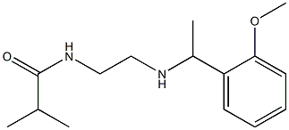 N-(2-{[1-(2-methoxyphenyl)ethyl]amino}ethyl)-2-methylpropanamide Struktur