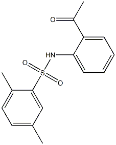 N-(2-acetylphenyl)-2,5-dimethylbenzene-1-sulfonamide Struktur