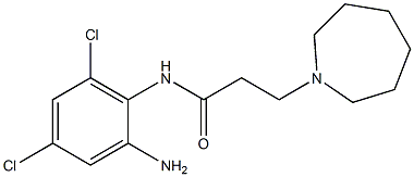 N-(2-amino-4,6-dichlorophenyl)-3-(azepan-1-yl)propanamide Struktur