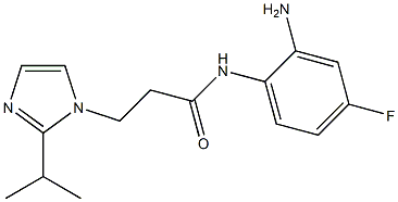 N-(2-amino-4-fluorophenyl)-3-[2-(propan-2-yl)-1H-imidazol-1-yl]propanamide Struktur