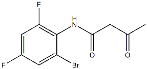 N-(2-bromo-4,6-difluorophenyl)-3-oxobutanamide Struktur