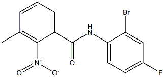 N-(2-bromo-4-fluorophenyl)-3-methyl-2-nitrobenzamide Struktur