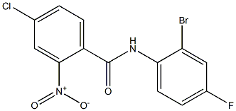 N-(2-bromo-4-fluorophenyl)-4-chloro-2-nitrobenzamide Struktur