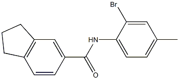 N-(2-bromo-4-methylphenyl)indane-5-carboxamide Struktur