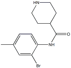 N-(2-bromo-4-methylphenyl)piperidine-4-carboxamide Struktur