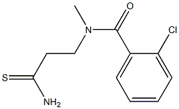 N-(2-carbamothioylethyl)-2-chloro-N-methylbenzamide Struktur