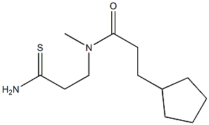 N-(2-carbamothioylethyl)-3-cyclopentyl-N-methylpropanamide Struktur