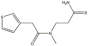 N-(2-carbamothioylethyl)-N-methyl-2-(thiophen-3-yl)acetamide Struktur