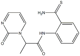 N-(2-carbamothioylphenyl)-2-(2-oxo-1,2-dihydropyrimidin-1-yl)propanamide Struktur