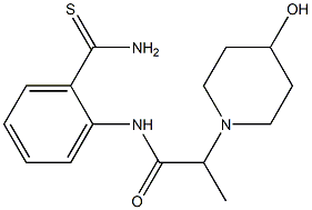 N-(2-carbamothioylphenyl)-2-(4-hydroxypiperidin-1-yl)propanamide Struktur