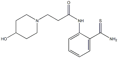 N-(2-carbamothioylphenyl)-3-(4-hydroxypiperidin-1-yl)propanamide Struktur