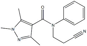 N-(2-cyanoethyl)-1,3,5-trimethyl-N-phenyl-1H-pyrazole-4-carboxamide Struktur