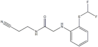 N-(2-cyanoethyl)-2-({2-[(difluoromethyl)sulfanyl]phenyl}amino)acetamide Struktur