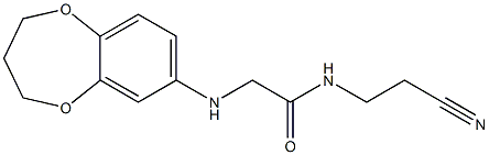 N-(2-cyanoethyl)-2-(3,4-dihydro-2H-1,5-benzodioxepin-7-ylamino)acetamide Struktur