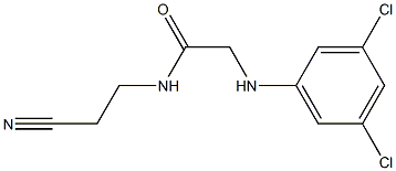 N-(2-cyanoethyl)-2-[(3,5-dichlorophenyl)amino]acetamide Struktur