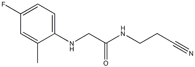 N-(2-cyanoethyl)-2-[(4-fluoro-2-methylphenyl)amino]acetamide Struktur